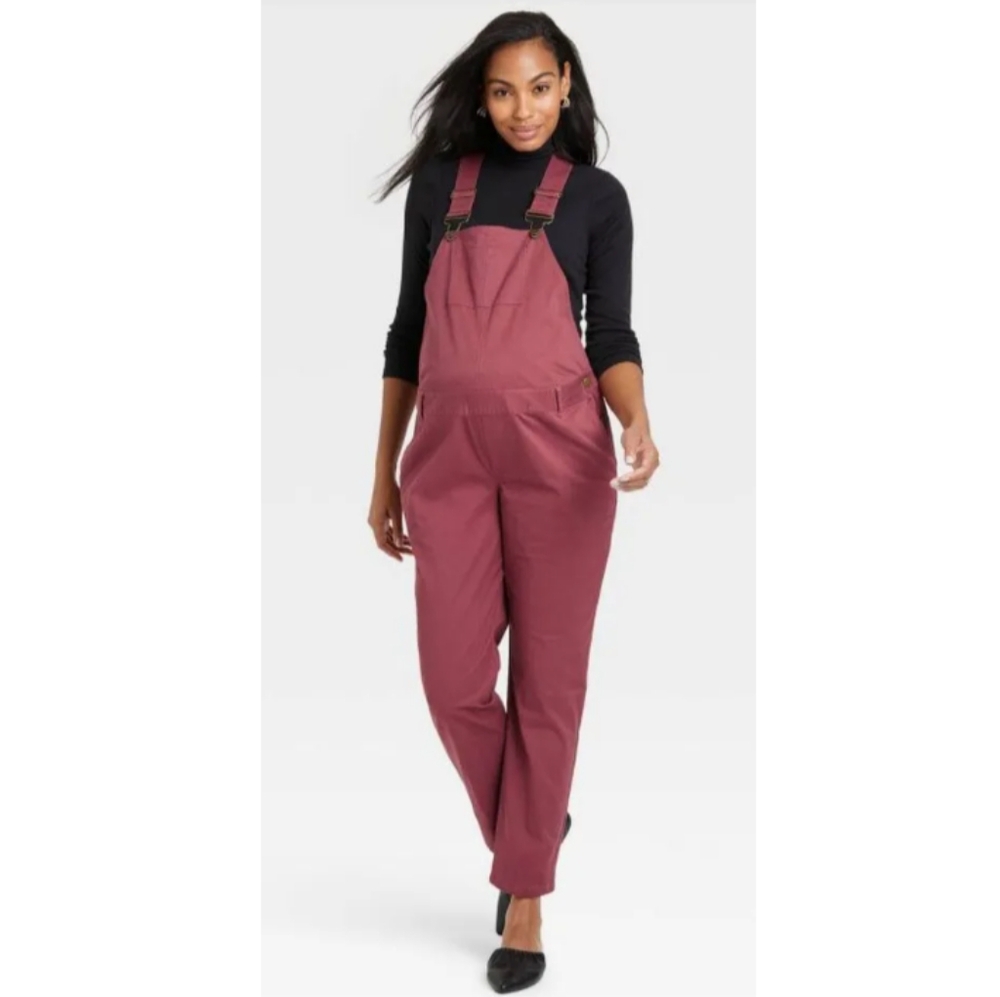 Women's Burgundy Overalls